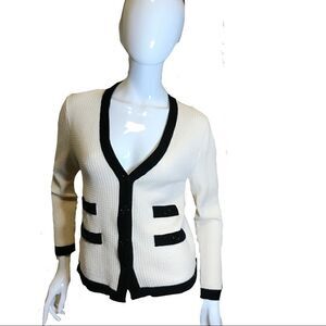 Stizzoli Pocket Cardigan Sweater White Size 46